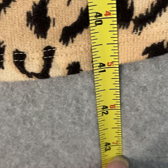 Womens Cardigan Duster SZ XL Long Animal Leopard Cheetah Casual Exotic Party Y2K - Picture 8 of 10